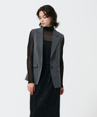 GRACE CONTINENTAL バックチュールジレ グレー