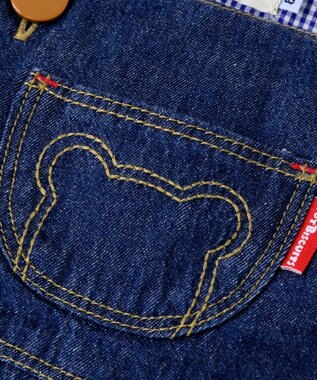 MIKI HOUSE HOT BISCUITS 【70-90cm】 デニム オーバーオール インディゴブルー