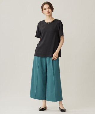 自由区 【洗える】サテンアムンゼン Tシャツ ブラック