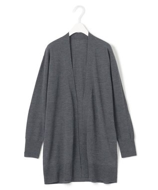ICB 【洗える】コンパクトウール カーディガン ミディアムグレー系