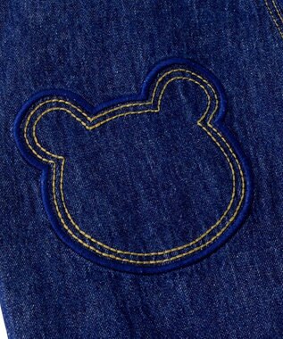 MIKI HOUSE HOT BISCUITS 【70-90cm】 デニム オーバーオール インディゴブルー