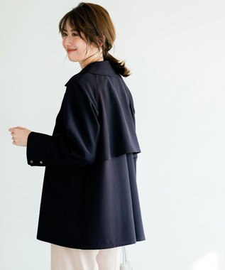 ANY SIS L 【2WAY】エレカジストレッチミドルトレンチ コート ネイビー