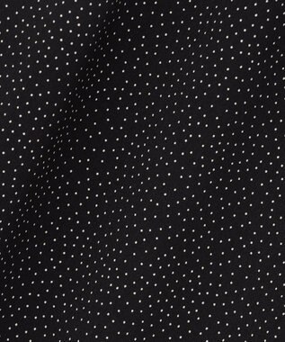 uncrave ドットプリント ギャザーパンツ ブラック×ホワイト