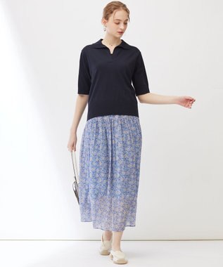 23区 【Indian Factory】スキッパールーズ ニット ネイビー系