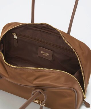 TOPKAPI 【Breath TOPKAPI】PRIM プリム ナイロン ロングハンドル ミニ ボストン トートバッグ チャーム付き ブラウン