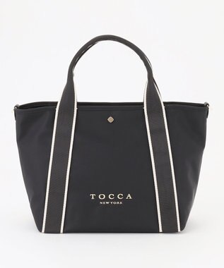 TOCCA BICOLOR RIBBON NYLON M トートバッグ M ブラック系