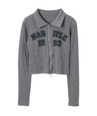 WEGO WジップナンバリングロゴロンT グレー