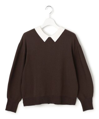 23区 【先行予約/WEB&一部店舗限定】バイカラーデザイン 2WAY ニット ダークブラウン系