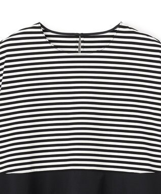 UNFILO 【VERY掲載】BEAUTY FORM-T コンビティアード Ｔシャツ ボーダーブラック