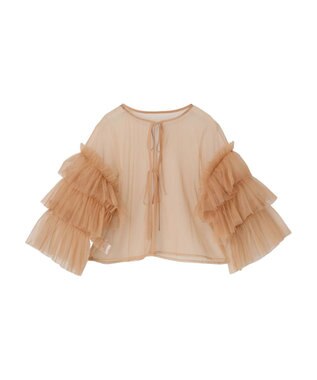 Green Parks ・ＥＬＥＮＣＡＲＥ　ＤＵＥ　２ｗａｙチュールブラウス Beige