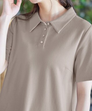 Tiaclasse 【洗える】ポロシャツワンピース グレージュ