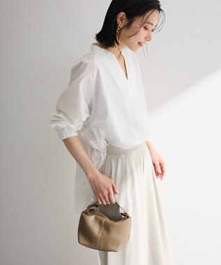 Green Parks スキッパーブラウス Off White