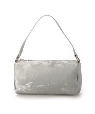 UNBILLION カシュカシュ cachecache / シルクサテン風合皮筒形ショルダー シルバー