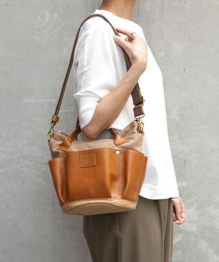 FOLNA RD レザー2WAYガーデンバッグ キャメル