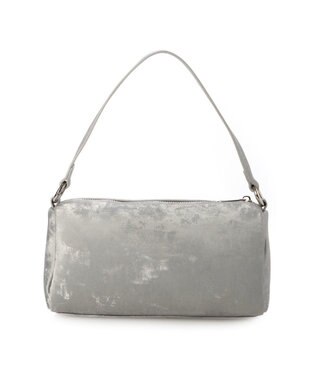 UNBILLION カシュカシュ cachecache / シルクサテン風合皮筒形ショルダー シルバー