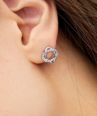 Tiaclasse 【金属アレルギー対応】ストーンクロスタイニーピアス シルバー