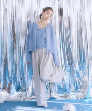 earth music&ecology ゆるとろパンツ Gray Beige