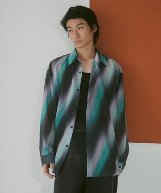 WEGO シアーパターンBIGシャツ（LS） 柄3