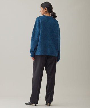 UNFILO MENS 【男女兼用】へアリー ニットカーディガン ブルー グリーン