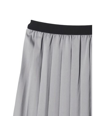 earth music&ecology サテンプリーツスカート Silver