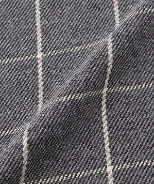 JOSEPH ABBOUD 【フランス製・リバーシブル】ウィンドウペン ストール ライトグレー系4