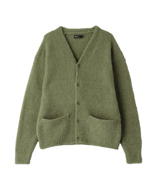CRAFT STANDARD BOUTIQUE フェザーモールニットカーディガン Khaki