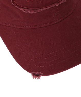 earth music&ecology ダメージロゴキャップ Red