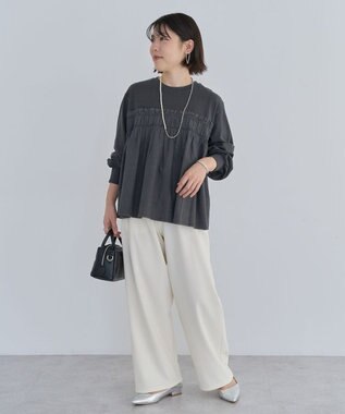 Green Parks カラーイージーパンツ Ecru