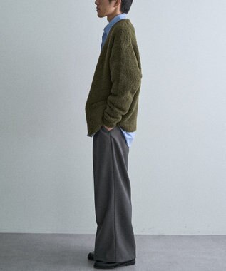 CRAFT STANDARD BOUTIQUE フェザーモールニットカーディガン Khaki