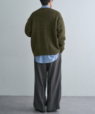 CRAFT STANDARD BOUTIQUE フェザーモールニットカーディガン Khaki