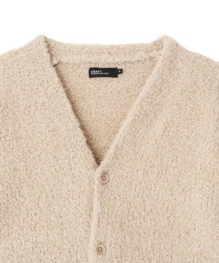 CRAFT STANDARD BOUTIQUE フェザーモールニットカーディガン Beige