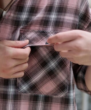 WEGO オンブレチェックシャツ（SS） 柄3