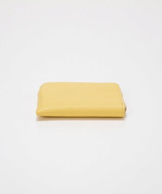 TOPKAPI 【TREASURE TOPKAPI】クロスエンボス レザー L字ファスナー ミニ 財布 レモンイエロー