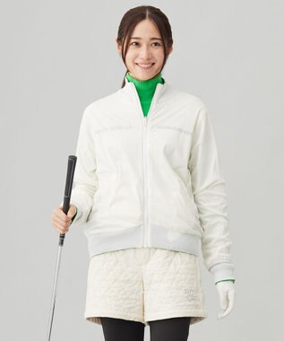 23区GOLF 【WOMEN】リバーシブルニットブルゾン ピーコックグリーン系2