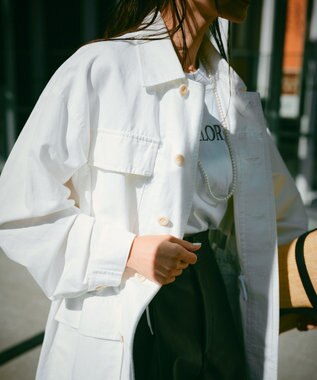 NAVE 【ReNAVE・セットアップ可/洗える】コットンリネンカルゼ ジャケット ホワイト系