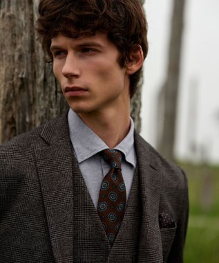 JOSEPH ABBOUD 【キングサイズ・ストレッチ】ツィーディージャージ　ジャケット グレー系4