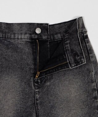 WEGO ハイウエストマイクロデニムショーツ ブラックその他