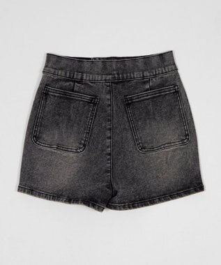 WEGO ハイウエストマイクロデニムショーツ ブラックその他