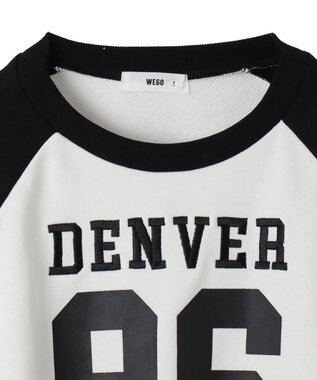 WEGO スターナンバリングラグランスウェット ブラック