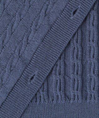 J.PRESS LADIES 【洗える】KNIT BASIC ミディ丈 カーディガン ダルブルー系