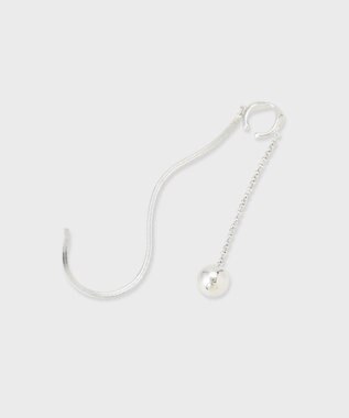 GRACE CONTINENTAL ロングチェーンイヤークリップ シルバー