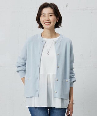 【洗える】ORGANIC GASS COTTON クルーネック アウター