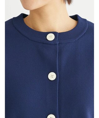 Green Parks かるい クルーネックカーディガン Navy