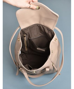 LA BAGAGERIE 【MONICA】フェイクレザー2WAYリュック グレージュ