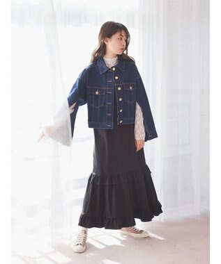 earth music&ecology マントスリーブＧジャン Indigo