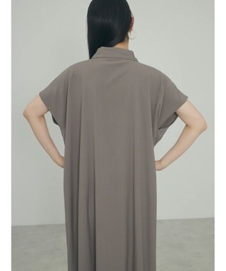 Green Parks ａ．タックプリーツシャツワンピース Gray Beige
