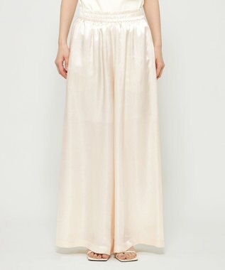 uncrave アセテートヴィンテージサテン ワイドパンツ エクリュ