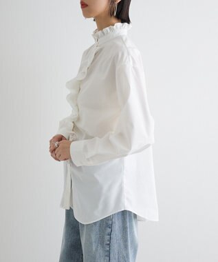 Green Parks フリルブラウス Off White