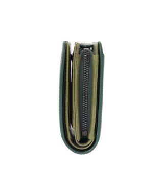 genten ダイヤカットワーク　二つ折り財布 フォレストグリーン