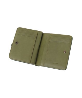genten ダイヤカットワーク　二つ折り財布 フォレストグリーン